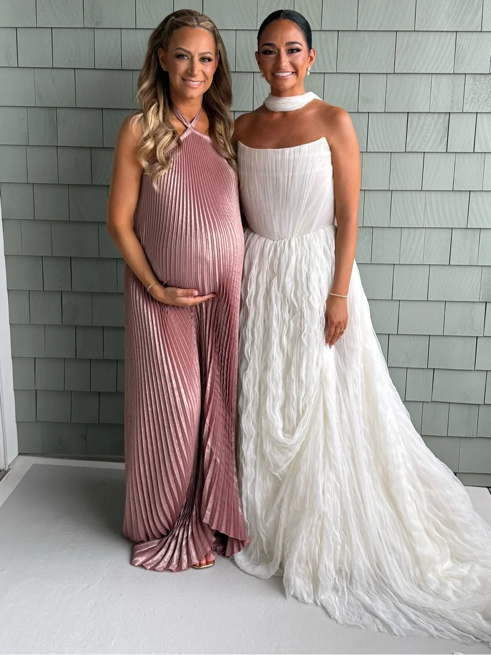Pleated Halter Maxi Dress in Dusty Rose